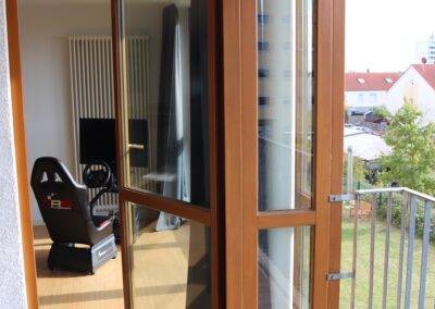 überdachter Balkon gen Süden