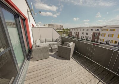 sonnige Dachterrasse